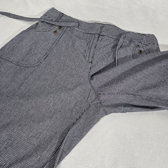 VINTAGE Striped Elastic Waist Drawstring Cargo BERMUDA Shorts Women's Size L/XL. - Picture 9 of 17